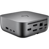 HP Base de acoplamiento Thunderbolt 4 de 100 W G6, Estación de acoplamiento Alámbrico, Thunderbolt 4, 100 W, 10,100,1000,2500 Mbit/s, Gris, 5K Ultra HD