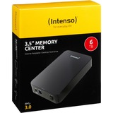 Intenso Memory Center disco duro externo 6000 GB Negro, Unidad de disco duro negro, 6000 GB, 3.5", 3.2 Gen 1 (3.1 Gen 1), 5400 RPM, Negro