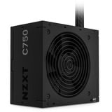 NZXT C750 Bronze, Fuente de alimentación de PC negro