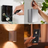 Philips Hue White & Color Ambiance Resonate Lámpara de pared para exterior, Luz de LED plateado