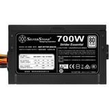 SilverStone ST70F-ES230 unidad de fuente de alimentación 700 W 20+4 pin ATX ATX Negro, Fuente de alimentación de PC negro, 700 W, 180 - 264 V, 47 - 63 Hz, 5 A, Activo, 130 W