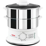 Tefal VC145 vaporizador 2 cesta(s) Independiente Blanco, Acero inoxidable, Cocedor al vapor acero fino/blanco, 2 cesta(s), Blanco, Acero inoxidable, Independiente, Giratorio, Frente, Acero inoxidable