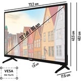 Telefunken XF32SN550SD, Televisor LED negro