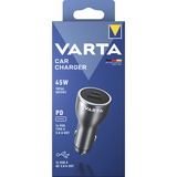 VARTA Cargador de coche KFZ, USB-A + USB-C, 45 vatios negro