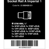 Wera Barra magnética para dados A Imperial 1 Juego de dados para llave de vaso 1/4", en pulgadas, Llave de tubo negro/Verde