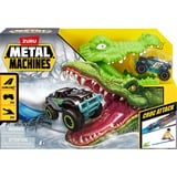 ZURU Metal Machines - Set de juego Ataque de cocodrilo Pista de carreras + coche, Pistas de carreras 