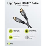 goobay Cable HDMI Plus de alta velocidad con Ethernet, 4K @ 60Hz gris