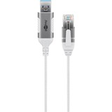 goobay Cable adaptador Ethernet USB-A 3.2 Gen1 > RJ-45, Slim blanco