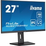iiyama ProLite XUB2793HSU-B7 pantalla para PC 68,6 cm (27") 1920 x 1080 Pixeles Full HD LED Negro, Monitor LED negro (mate), 68,6 cm (27"), 1920 x 1080 Pixeles, Full HD, LED, 1 ms, Negro