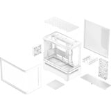 ASUS PRIME AP202 ARGB Mini Tower Blanco, Cajas de torre blanco, Mini Tower, PC, Blanco, micro ATX, Mini-ITX, Metal, Juego