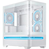ASUS PRIME AP202 ARGB Mini Tower Blanco, Cajas de torre blanco, Mini Tower, PC, Blanco, micro ATX, Mini-ITX, Metal, Juego