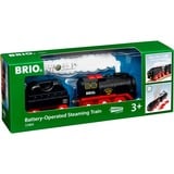 BRIO Battery-Operated Steaming Train, Vehículo de juguete negro/Rojo, Battery-Operated Steaming Train, Modelo a escala de tren, Niño, 3 pieza(s), 0,3 año(s), Negro, Rojo, Tren/ferrocarril de juguete