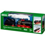 BRIO Battery-Operated Steaming Train, Vehículo de juguete negro/Rojo, Battery-Operated Steaming Train, Modelo a escala de tren, Niño, 3 pieza(s), 0,3 año(s), Negro, Rojo, Tren/ferrocarril de juguete