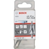 Bosch Broca escalonada HSS, Ø 6mm - Ø 37mm, PG7 - PG29, Taladro 