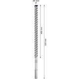 Bosch Expert Broca para martillo SDS Max-8X, Taladro Martillo perforador, Hammer drill bit, 2,5 cm, 520 mm, Concreto, Piedra, 40 cm