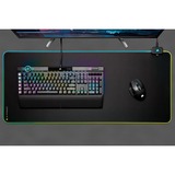 Corsair MM700 RGB Alfombrilla de ratón para juegos Negro, Almohadilla de ratón para juegos negro, Negro, Monocromo, Caucho, USB con suministro de corriente, Base antiderrapante, Alfombrilla de ratón para juegos