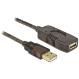 DeLOCK Cable de extensión activo USB 2.0, conector USB-A > conector USB-A, Cable alargador negro