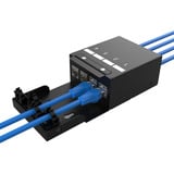 Digitus Caja de punto de consolidación 4P Keystone con gestor de cables negro