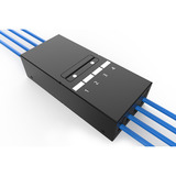 Digitus Caja de punto de consolidación 4P Keystone con gestor de cables negro