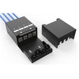 Digitus Caja de punto de consolidación 4P Keystone con gestor de cables negro