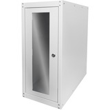 Digitus Carcasa de ordenador con puerta de vidrio, con ruedas y cerraduras, con rendijas de ventilación, Armario IT gris claro, con ruedas y cerraduras, con rendijas de ventilación, Rack o bastidor independiente, Bloqueo del teclado, Gris