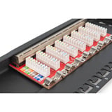 Digitus Panel de parcheo delgado CAT 6A, clase EA, 8 puertos, Patch Panel negro
