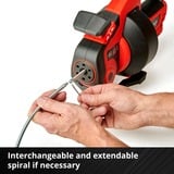 EINHELL Power X-Change Akku-Rohr-Reinigungsgerät TE-DA 18/760 Li-Solo, 18Volt, Dispositivo de limpieza de tuberías rojo/Negro