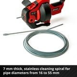 EINHELL TE-DA 18/760 Li-Solo, Dispositivo de limpieza de tuberías rojo/Negro