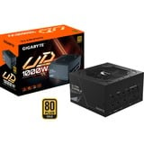 GIGABYTE UD1000GM unidad de fuente de alimentación 1000 W 20+4 pin ATX Negro, Fuente de alimentación de PC negro, 1000 W, 100 - 240 V, 50/60 Hz, 15 - 6.5 A, Activo, 125 W