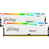 Kingston FURY FURY Beast 32GB 6400MT/s DDR5 CL32 DIMM (Kit de 2) White RGB EXPO, Memoria RAM blanco, 32 GB, 2 x 16 GB, DDR5, 288-pin DIMM, Blanco