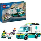 LEGO City Ambulancia de Emergencias, Juegos de construcción Juego de construcción, 5 año(s), Plástico, 184 pieza(s), 426 g