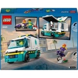 LEGO City Ambulancia de Emergencias, Juegos de construcción Juego de construcción, 5 año(s), Plástico, 184 pieza(s), 426 g