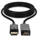 Lindy Cable adaptador DisplayPort > HDMI 10,2 Gbit/s negro