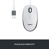 Logitech 910-006764, Ratón blanco/Gris