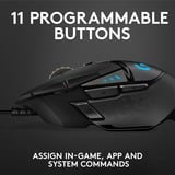 Logitech G502 HERO, Ratones para gaming negro