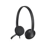 Logitech H340 USB Computer Headset , Auriculares con micrófono negro, Alámbrico, Oficina/Centro de llamadas, 20 - 20000 Hz, 100 g, Auriculares, Negro, Minorista