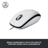 Logitech M100, Ratón blanco/Gris