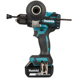 Makita Taladro atornillador percutor a batería DHP492RTJ, 18Volt, Martillo atornillador azul/Negro