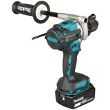 Makita Taladro atornillador percutor a batería DHP492RTJ, 18Volt, Martillo atornillador azul/Negro