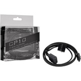 SilverStone CP10 0,5 m Cables de alimentación interna, Adaptador negro, 0,5 m, SATA 6-pin Slimline, Macho, Macho, Negro