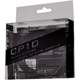 SilverStone CP10 0,5 m Cables de alimentación interna, Adaptador negro, 0,5 m, SATA 6-pin Slimline, Macho, Macho, Negro