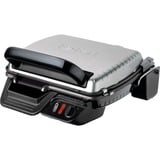 Tefal GC3050 parrilla eléctrica de contacto, Barbacoa de contacto plateado/Negro, Negro, Metálico, Titanio, Acero inoxidable, Rectangular, Plancha, 600 cm², Tapa con bisagra, Tapa de bloqueo