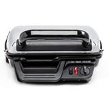 Tefal GC3050 parrilla eléctrica de contacto, Barbacoa de contacto plateado/Negro, Negro, Metálico, Titanio, Acero inoxidable, Rectangular, Plancha, 600 cm², Tapa con bisagra, Tapa de bloqueo