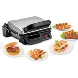 Tefal GC3050 parrilla eléctrica de contacto, Barbacoa de contacto plateado/Negro, Negro, Metálico, Titanio, Acero inoxidable, Rectangular, Plancha, 600 cm², Tapa con bisagra, Tapa de bloqueo