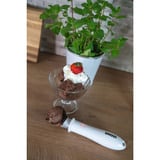 Unold 488990 sacabolas de helado Cuchara de helado 4 mm blanco, Cuchara de helado, Plástico, Acero inoxidable, Blanco, Agujero para colgar, 210 mm, 4 mm