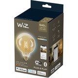 WiZ Globo con filamento ámbar 6,7 W (Equiv. 50 W) G125 E27, Lámpara LED 7 W (Equiv. 50 W) G125 E27, Bombilla inteligente, Oro, Wi-Fi, E27, Multi, 2000 K