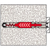 fischer Taco DuoPower 6x50, Pasador gris claro/Rojo