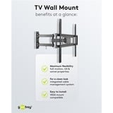 goobay Soporte de pared para TV Basic FULLMOTION (L) negro