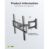 goobay Soporte de pared para TV Basic FULLMOTION (L) negro