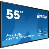 iiyama LH5570UHB-B1 pantalla de señalización Pantalla plana para señalización digital 138,7 cm (54.6") VA 4K Ultra HD Negro Procesador incorporado Android 9.0, Pantalla de gran formato negro, 138,7 cm (54.6"), VA, 3840 x 2160 Pixeles, 700 cd / m², 4K Ultra HD, 16:9
